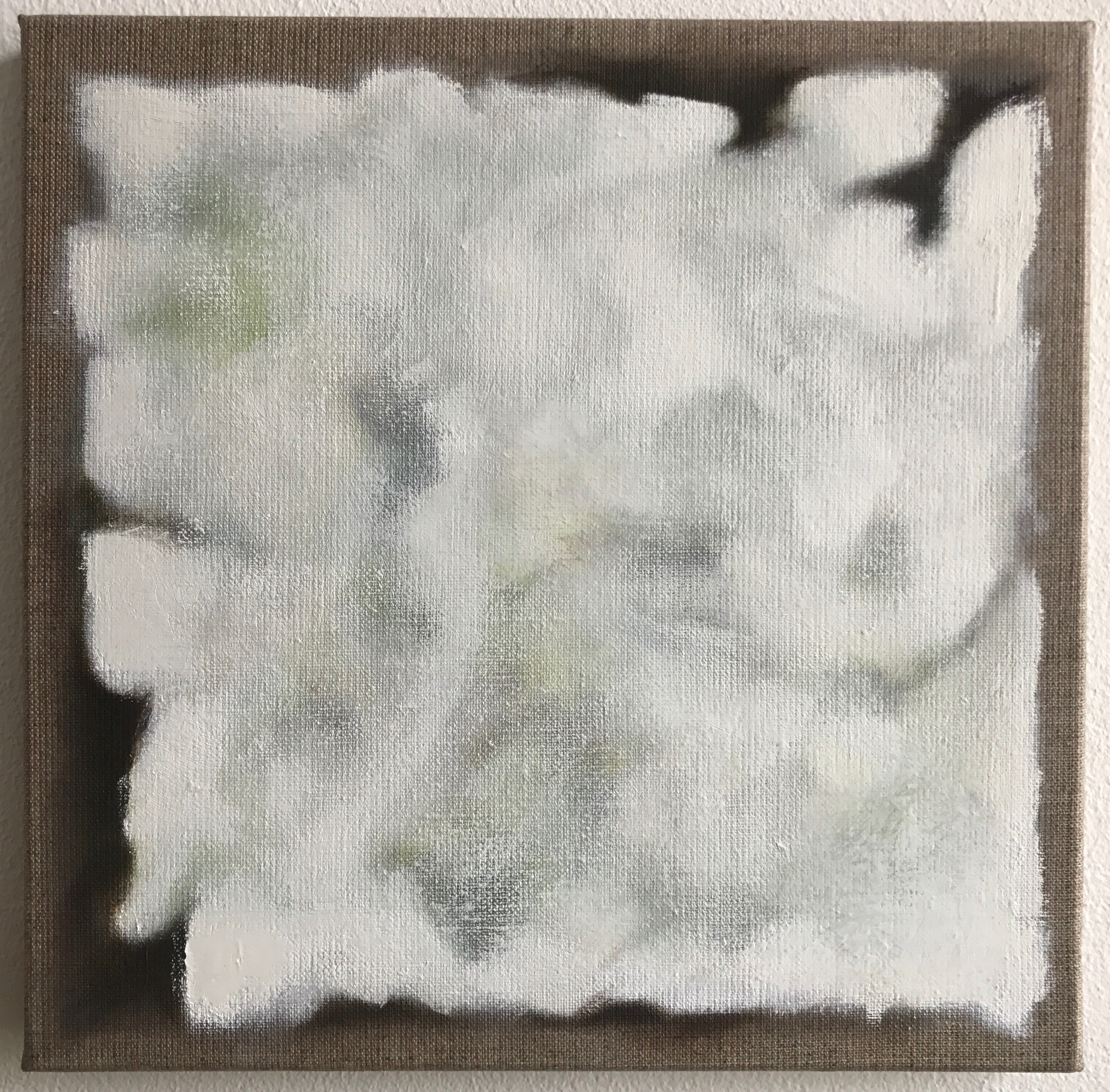 series of 3 paintings, monochrome white
